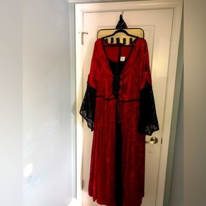 Plus size Costume red medieval dress size 26/28